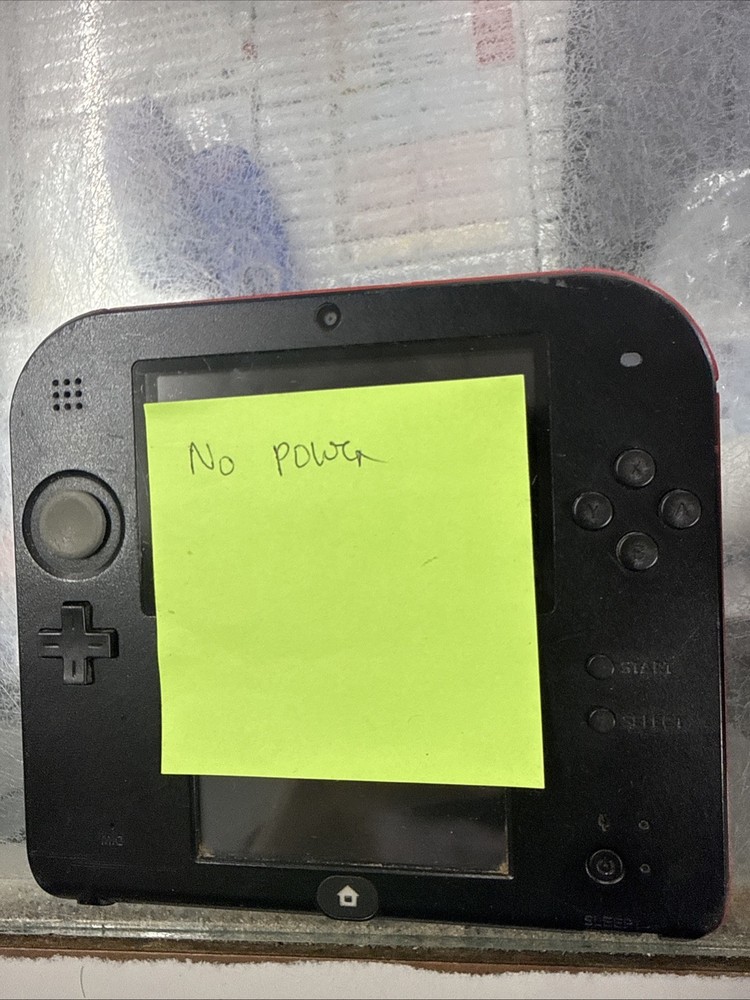 Nintendo 2DS Handheld System Red/Black For Parts No Power