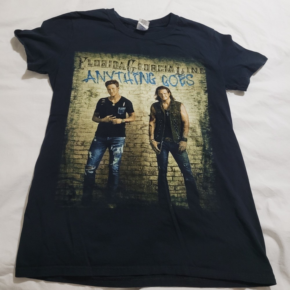 Florida Georgia Line Size S ANYTHING GOES TOUR 2015 T-Shirt Black