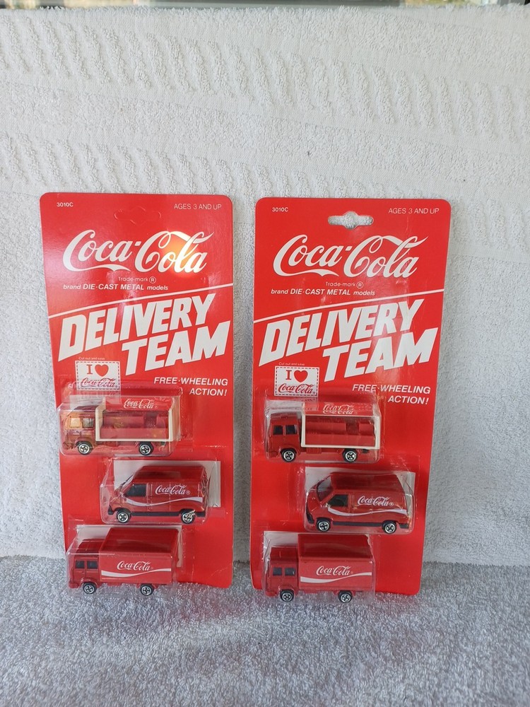 Corgi Coca-Cola Delivery Team Triple Pack Vehicle Sets Sealed On Cards X 2