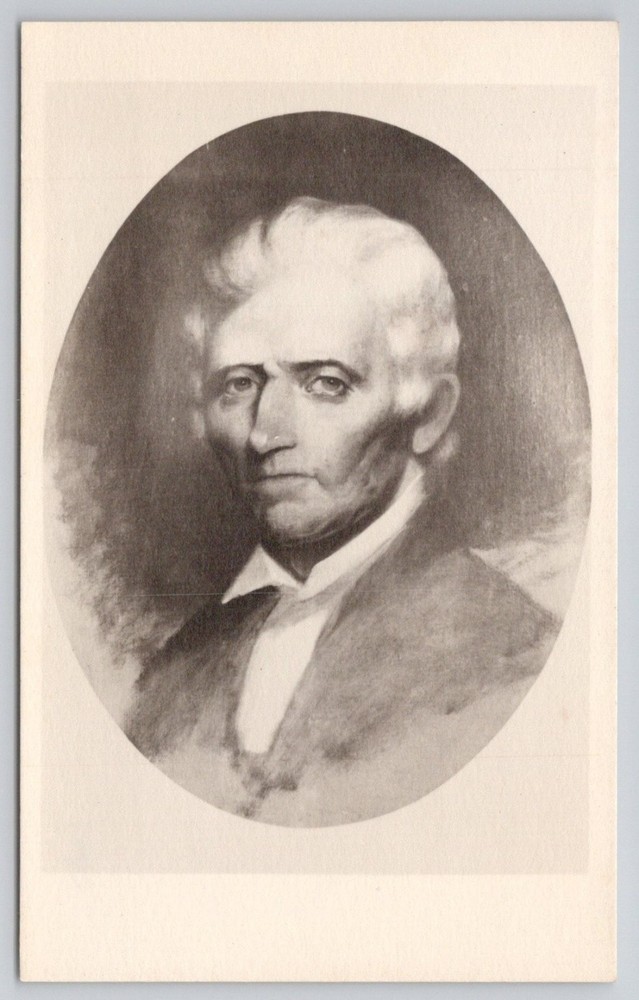 Daniel Boone Birthplace Oley Valley PA Chester Harding Portrait Postcard 1955