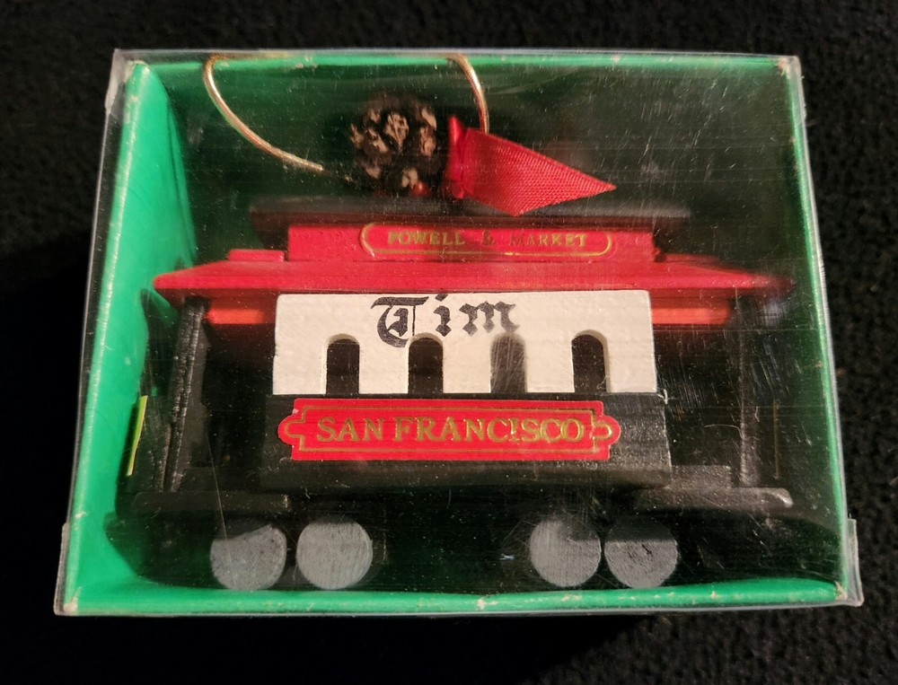 Unique Powell & Market San Francisco Trolley Street Car,  Christmas Ornament