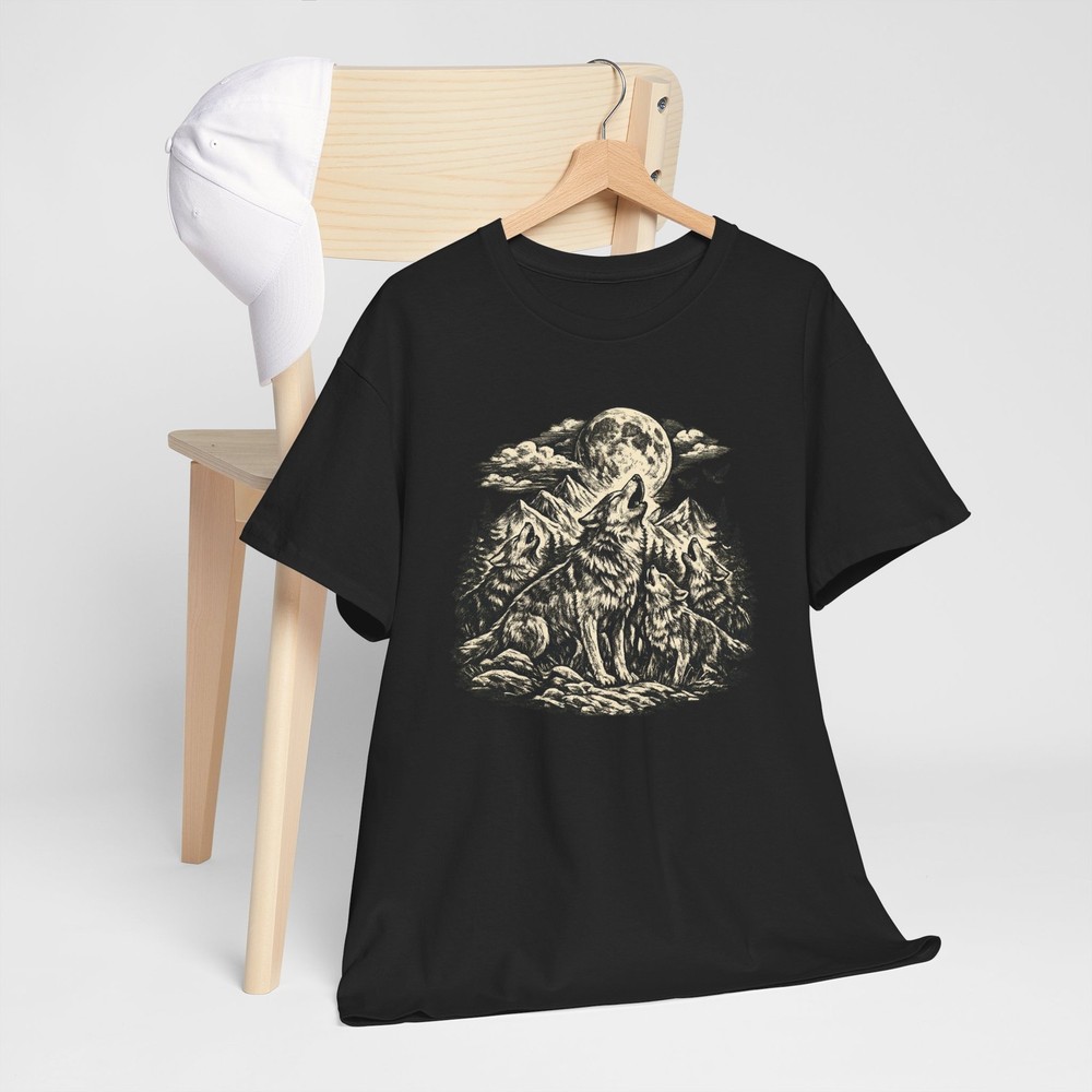 Howling Wolf Moon T-Shirt | Mountain Wilderness Graphic Tee