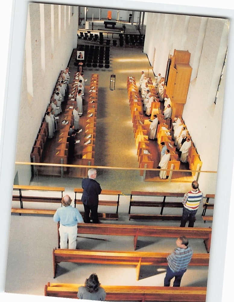Postcard Monks in Choir Abbey of Gethsemani Trappist Kentucky USA