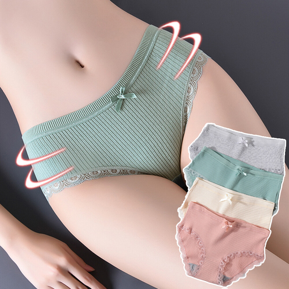 Women Cotton Panties Knickers Solid Seamless Briefs Soft Casual Underwear US