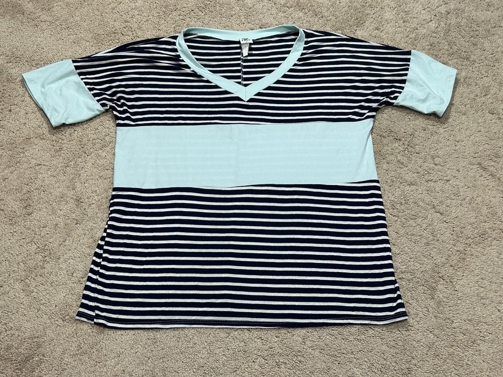 Sew In Love Womens Shirt Size Small Multicolor Striped Soft Classic Casual