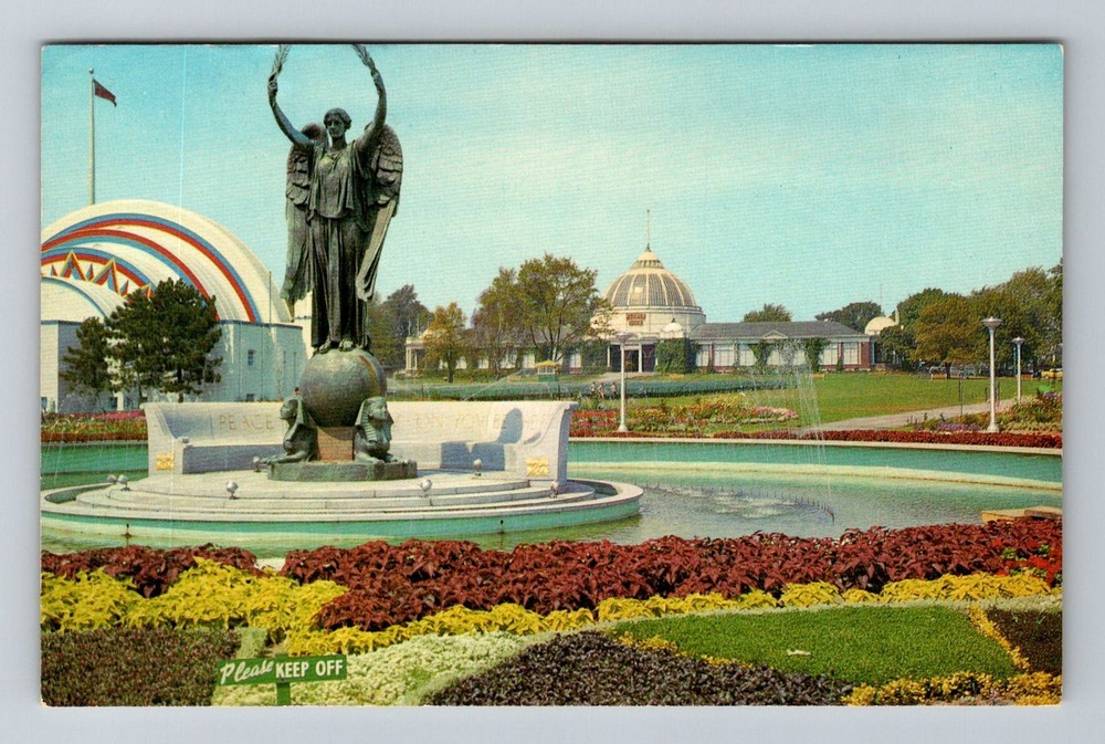 Canada- Toronto Ontario Shriner's Memorial Monument & Fountain Vintage Postcard