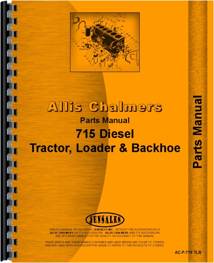 Allis Chalmers 715 Tractor Loader Backhoe Parts Manual AC-P-715 TLB