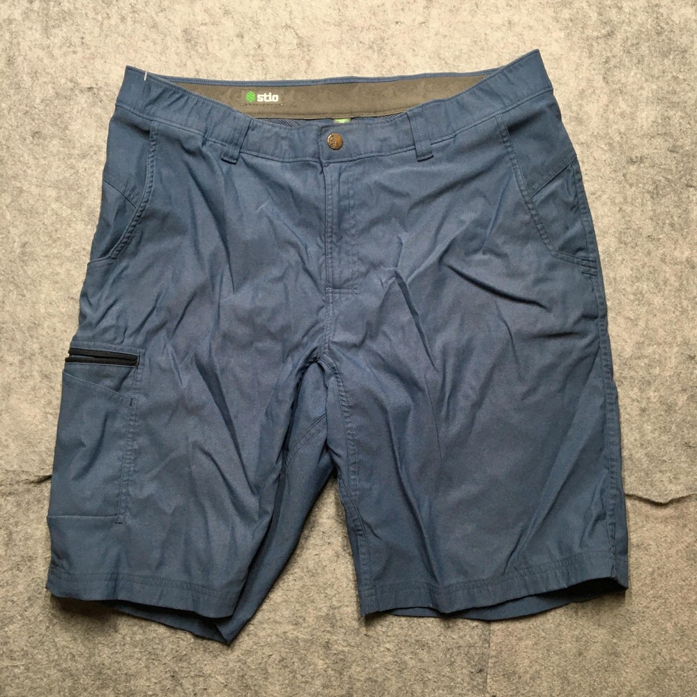 Stio Shorts Mens 38 Blue 11 Inch Inseam Hiking Cargo Quick Dry Nylon Stretch