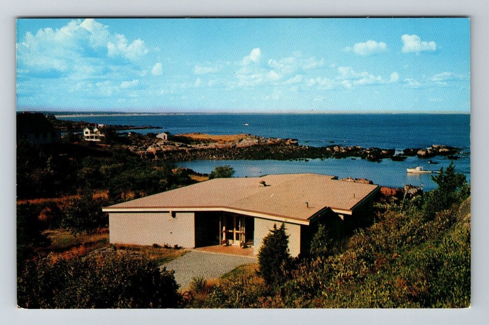 Ogunquit ME-Maine, Museum Art, Aerial Scenic Exterior, Vintage Postcard
