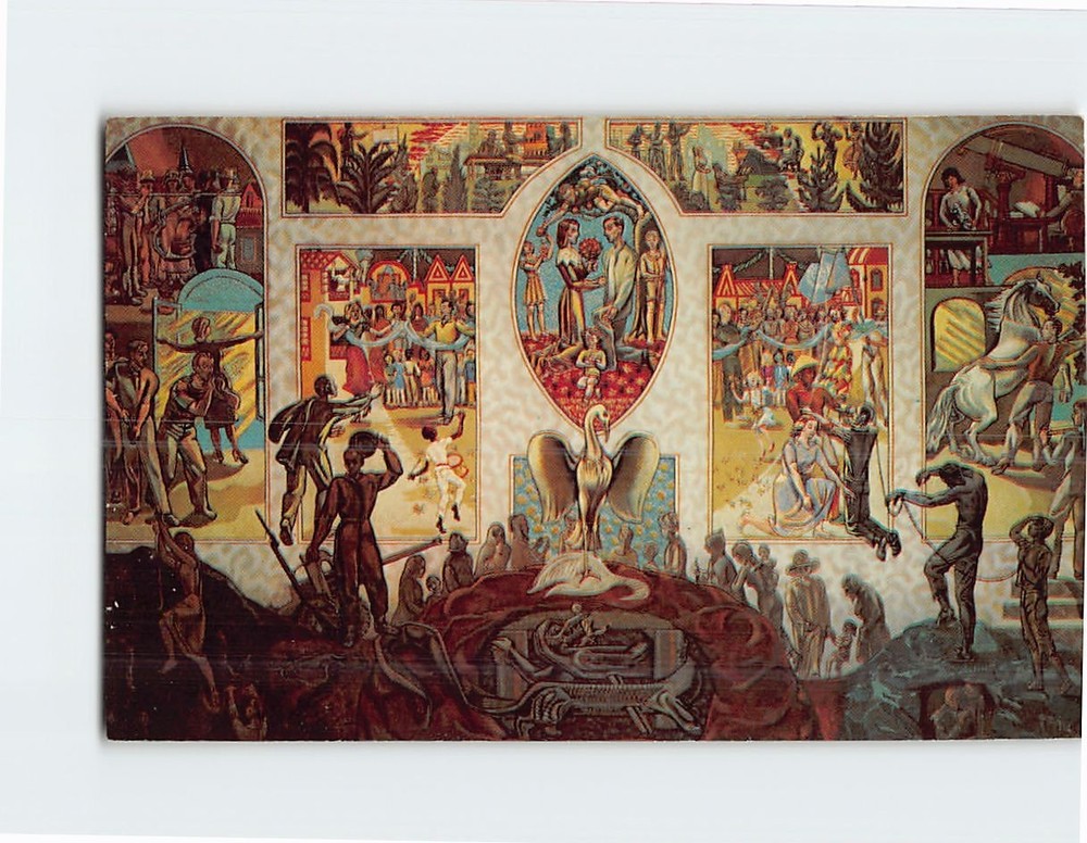 Postcard Mural Security Council Chamber United Nations Headquarters NYC New York