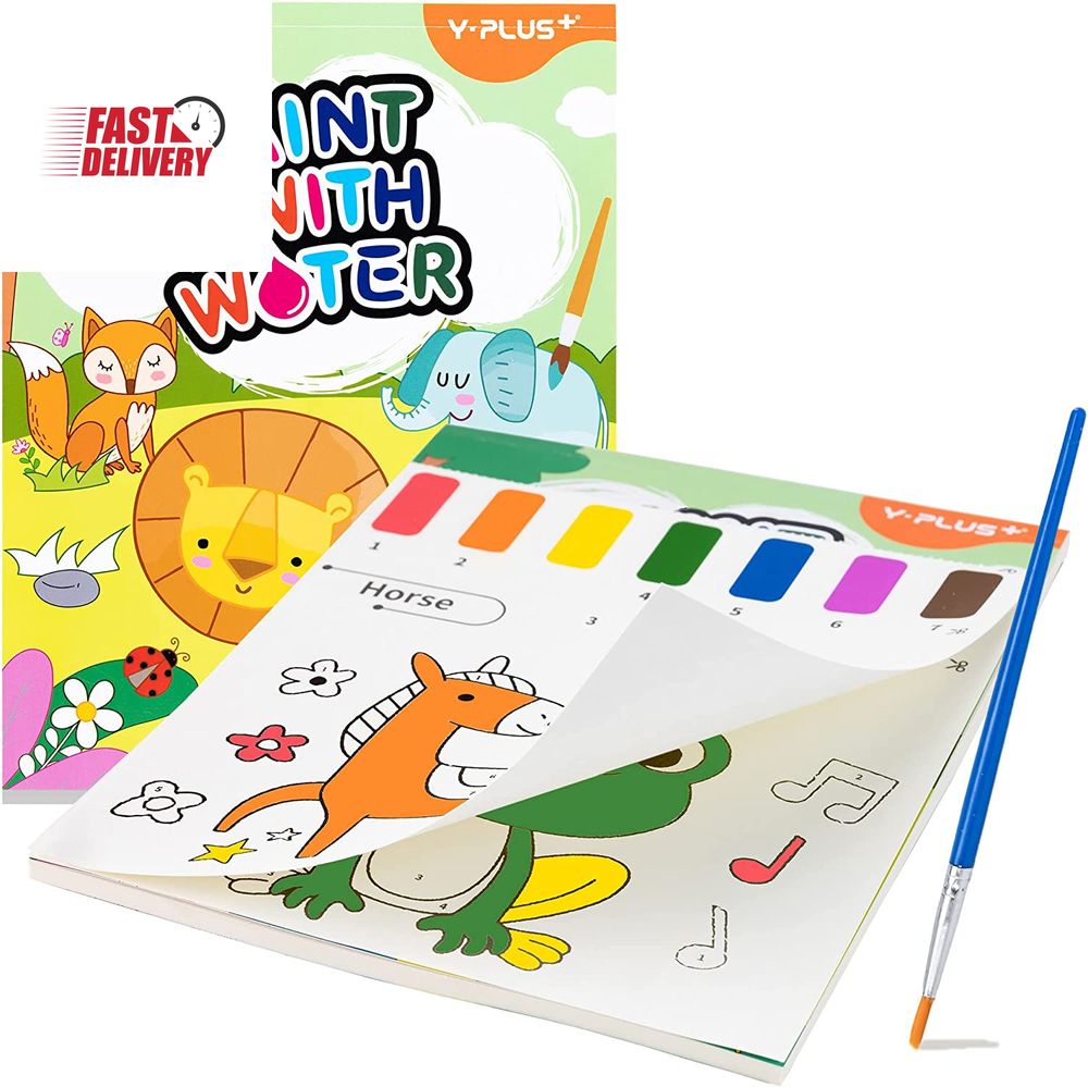Paint with Water Books for Toddlers, Watercolor Painting Paper for Kids Ages 1-3