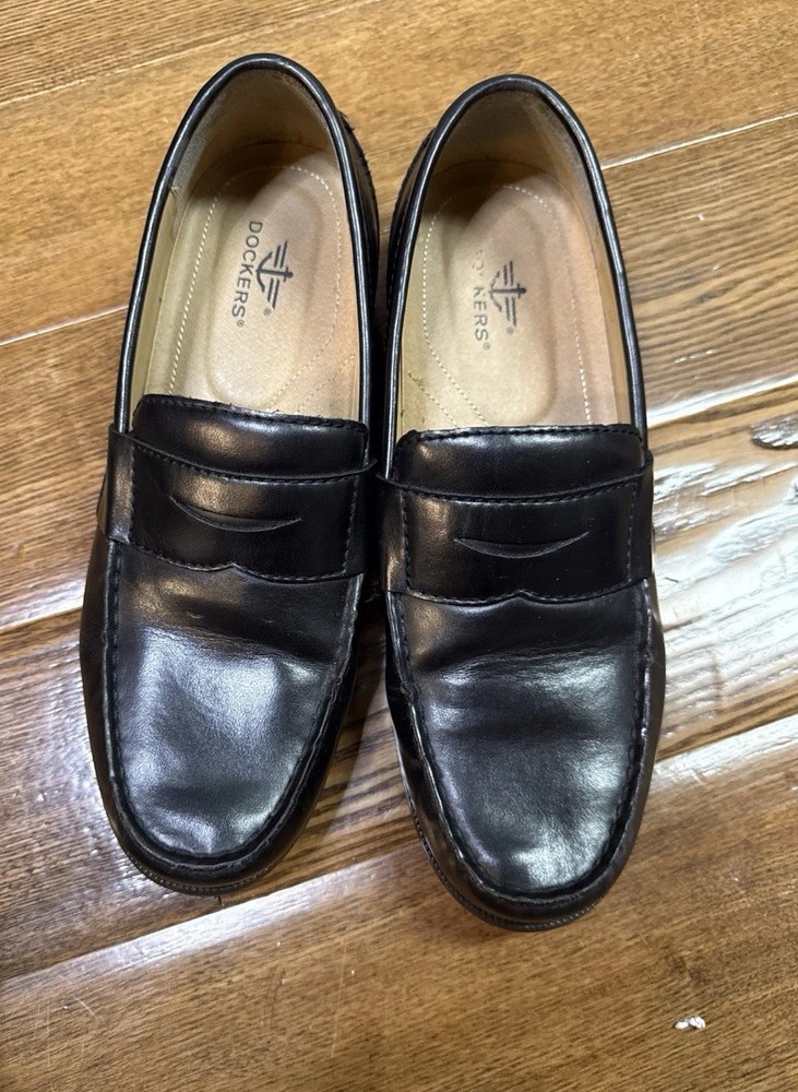 DockERS Men's Colleague Dress Penny Loafer Shoes Size 8.5, Black