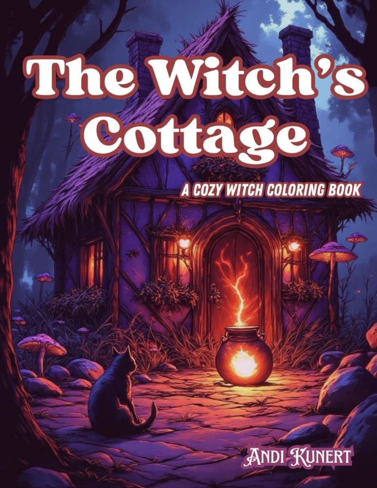 The Witch Cottage: A Cozy Witch Coloring Book