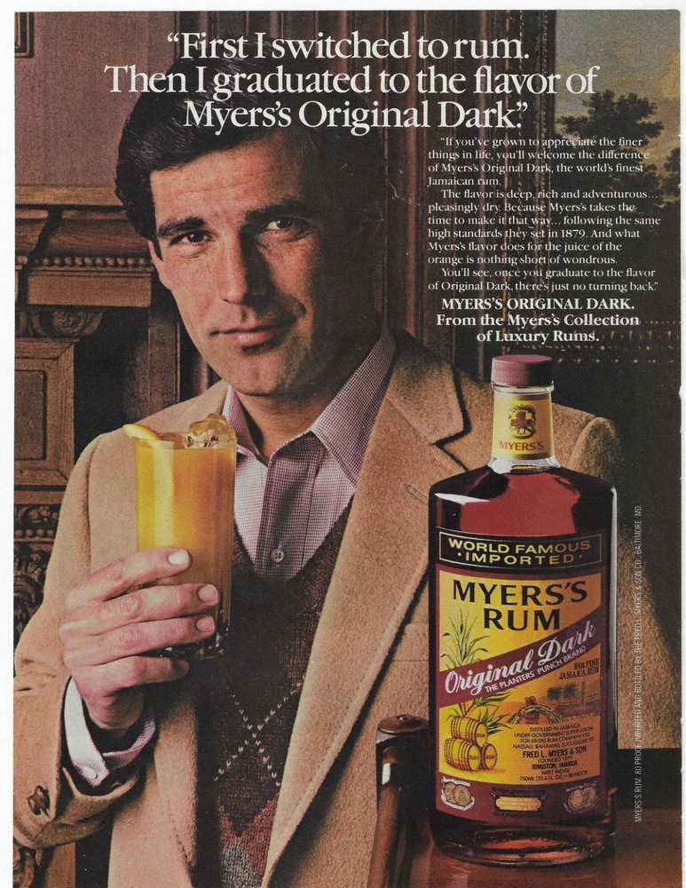 Myers's Rum Original Print Ad