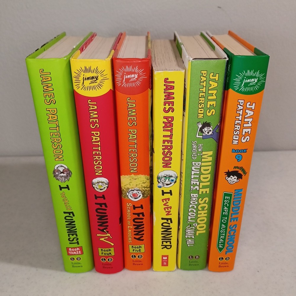 Lot of 6 James Patterson Middle School Books – I Funny Series & More 5 HC & 1 PB