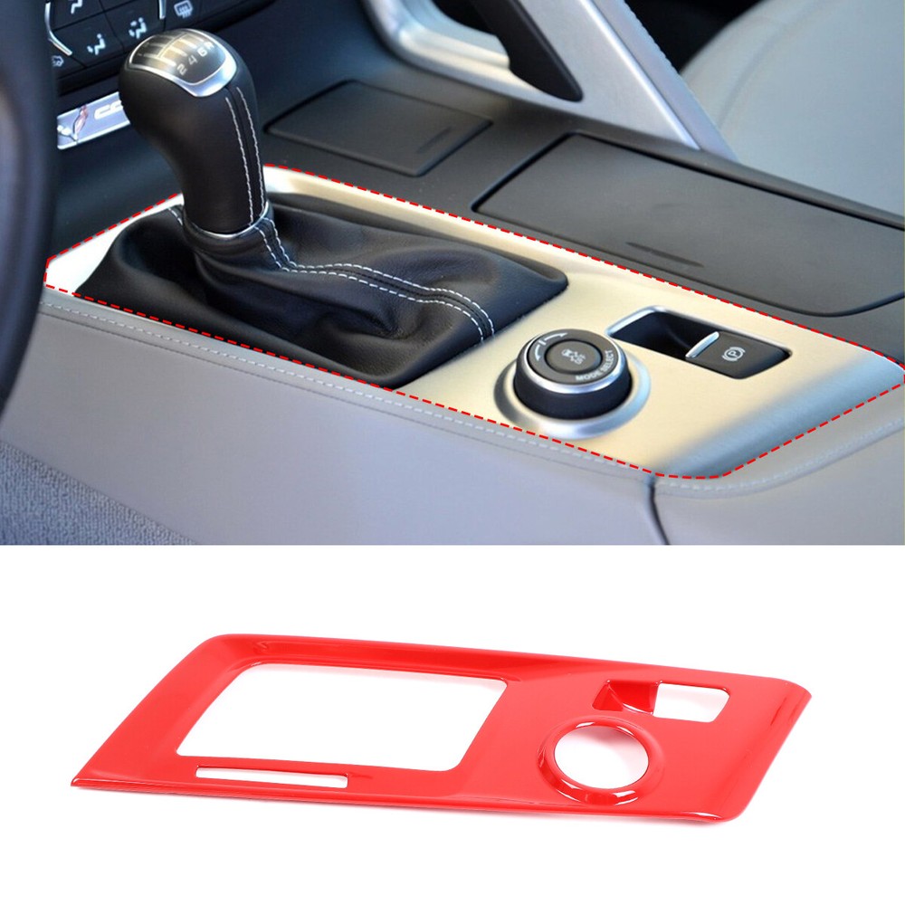 ABS Car Central Control Gear Panel Trim Cover Accessories For Corvette C7 14-19