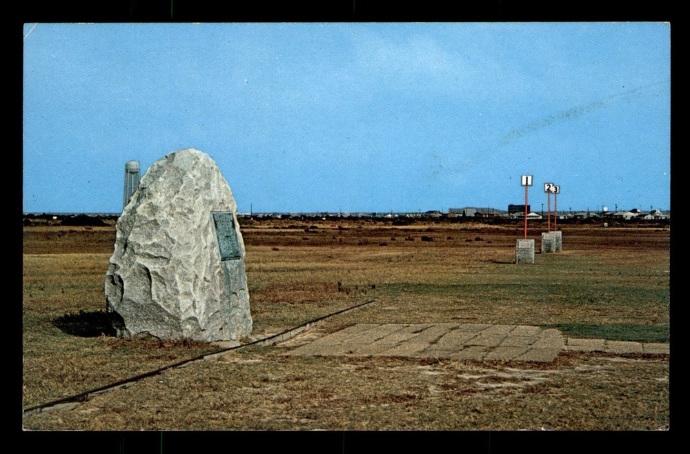 Wright Brothers National Memorial Kill Devil Hills NC Boulder Unp Postcard