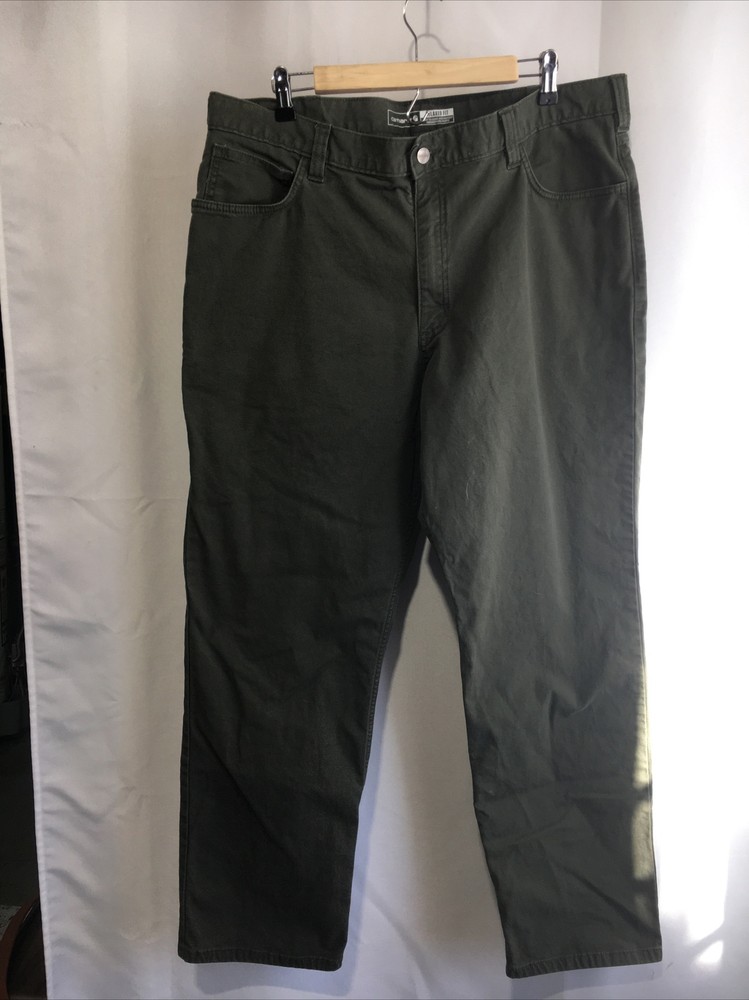 CARHARTT Rugged Flex Relaxed Fit Canvas Work Pants Men 40X32 Green BN2517-M
