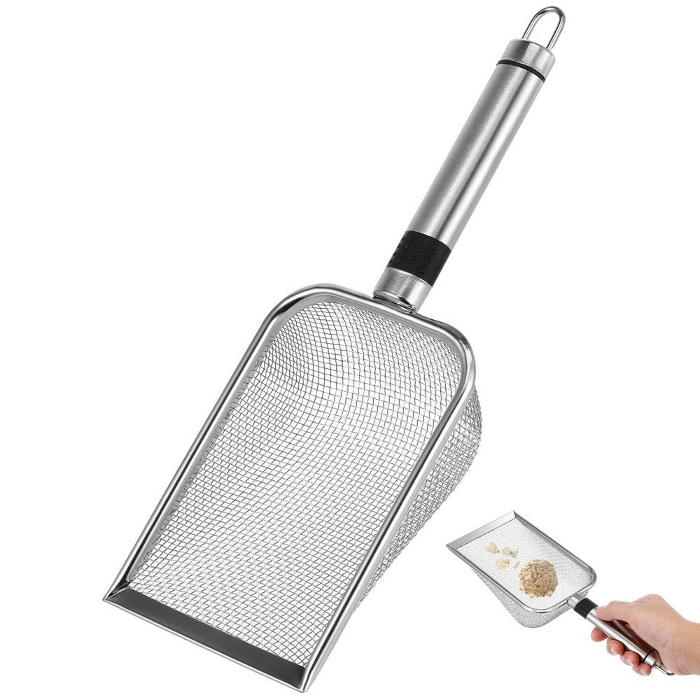 Metal Cat Litter Scoop Sand Sifter Stainless Steel for Pet Cat Cleaning