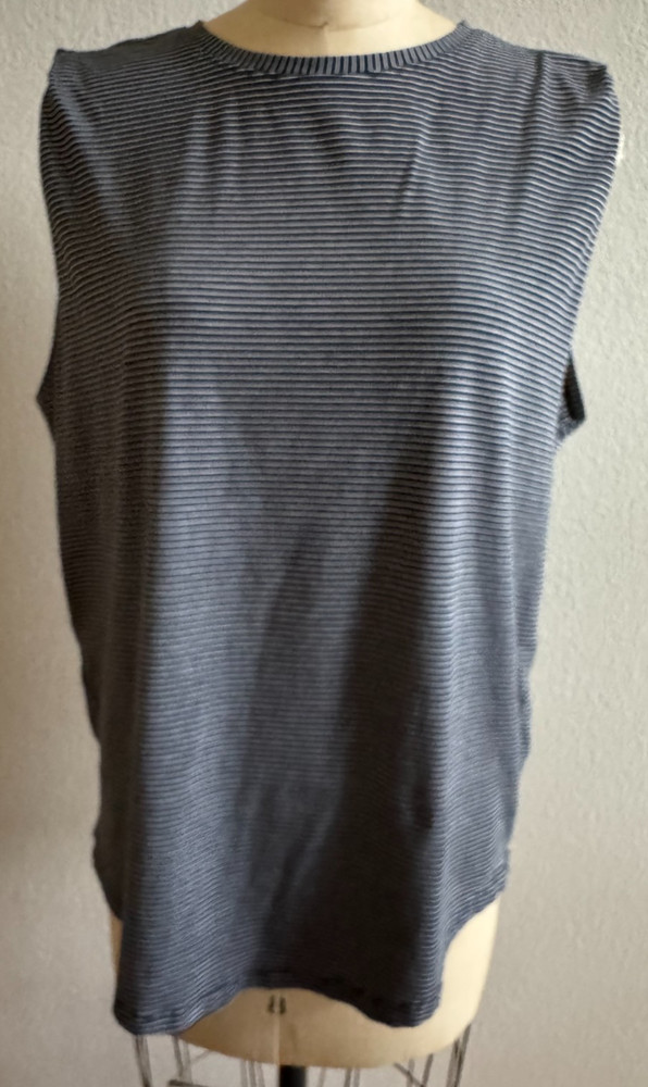 Women’s Lululemon Brunswick Muscle Tank Hype Stripe Black Sz 1X 16-18 XL EUC