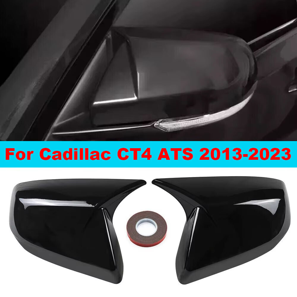 For Cadillac CT4 ATS 2013-2023 Rearview Side Mirror Cover Wing Cap Trim Add on
