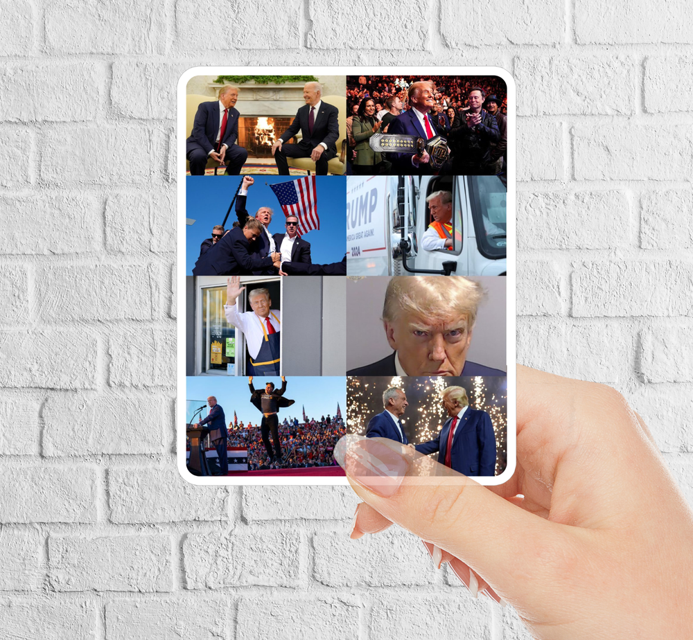NEW- President TRUMP Iconic Moment Sticker - MAGA Supporter Gift  - 3 x 4 INCHES