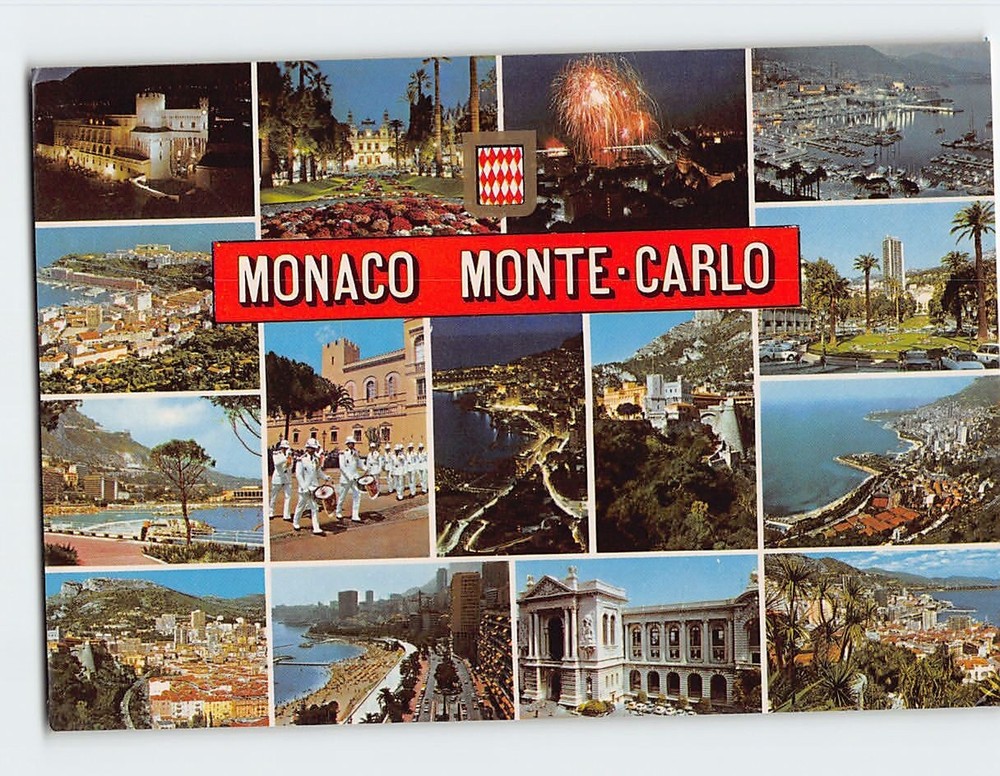 Postcard Monte Carlo Monaco Monaco