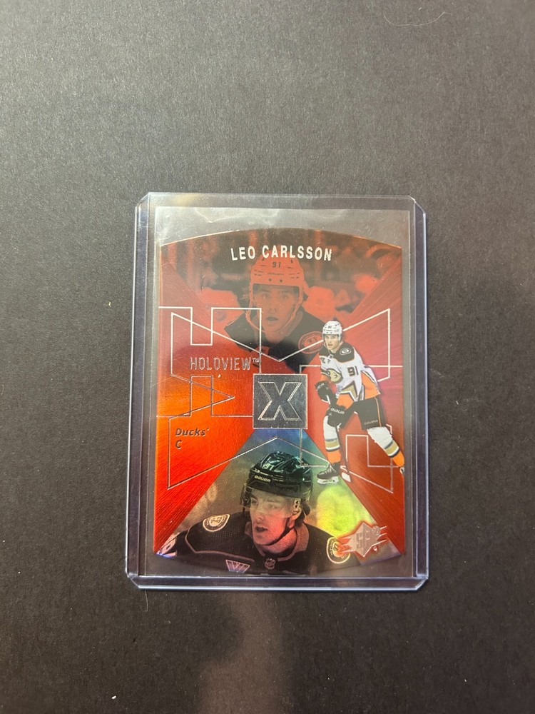 2023-24 Upper Deck - 1997-98 Spx-4 Holoview Retros Leo Carlsson /250
