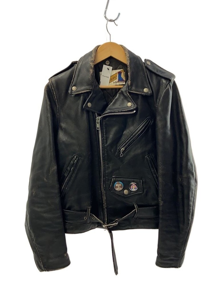 Schott Double Riders Jacket/34/Leather/Blk 3478