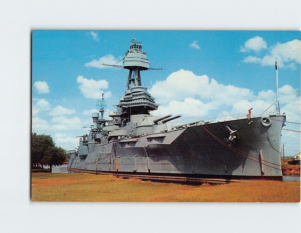 Postcard Battleship Texas San Jacinto Battlegrounds La Porte Texas USA