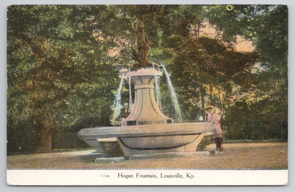 Hogan Fountain Louisville KY Postcard F. M. Kirby & Co. Divided Back