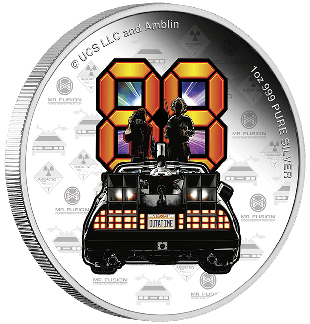 2025 Niue Back to the Future 40th Ann. 1 oz Silver Colorized Proof Coin