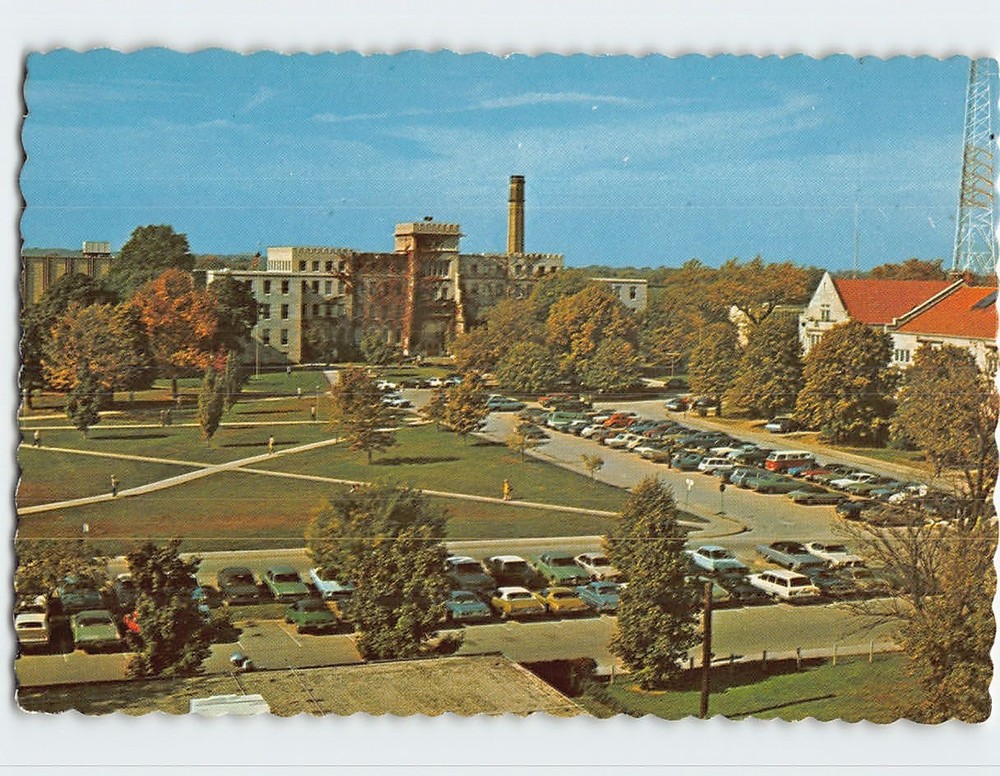 Postcard Aerial View of Bradley University Peoria Illinois USA