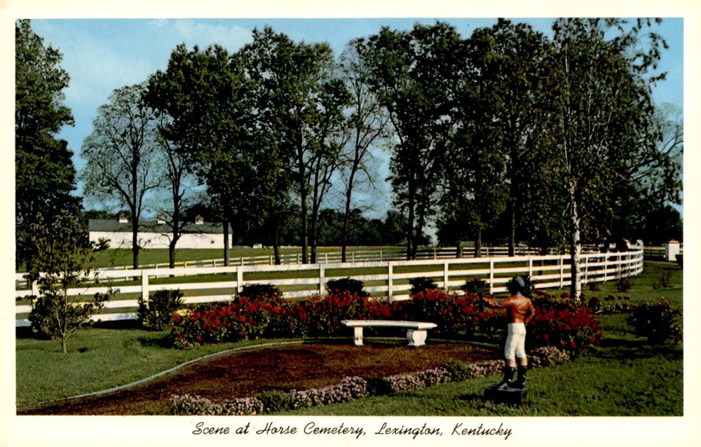 Horse Cemetery at Calumet Farm, Lexington, Kentucky Postcard