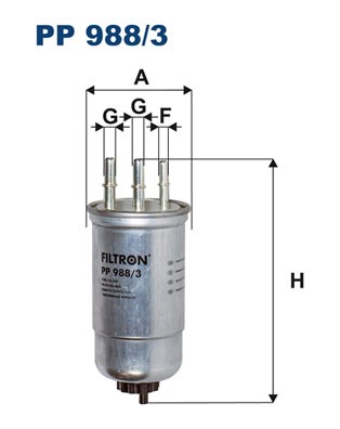 PP 988/3 FILTRON fuel filter for Dacia, Renault