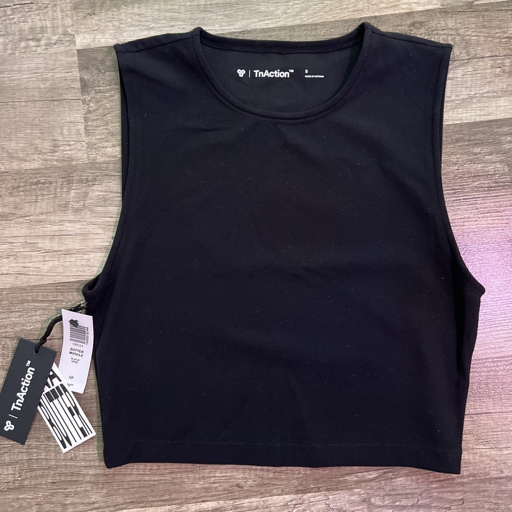 ARITZIA TnAction New Black Tank Top Sleeveless High Neck S