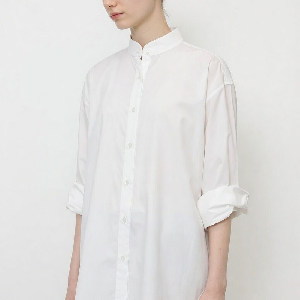 Grooming Aid White Oversized Shirt Dress Button Front Pre-Owned