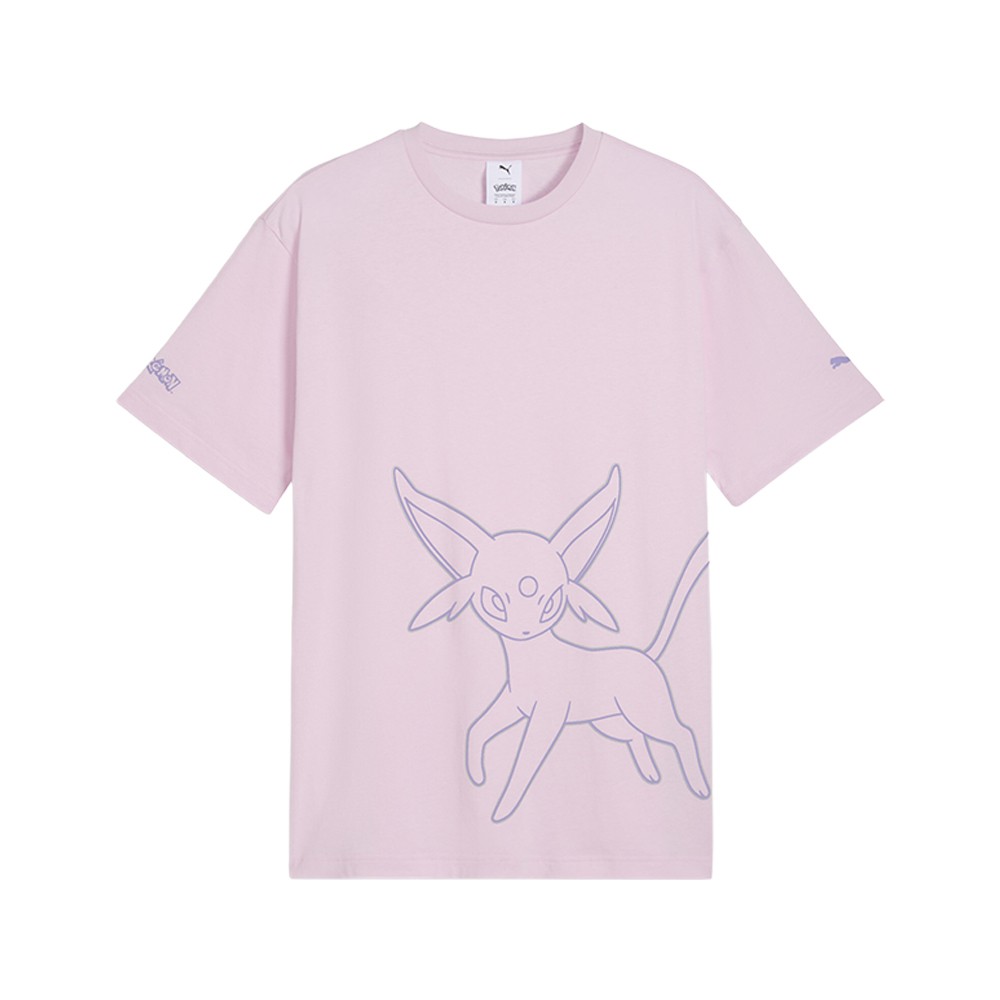 PUMA  X Pokémon Relaxed Graphic Crew Neck Short Sleeve T-Shirt Mens Pink Casual