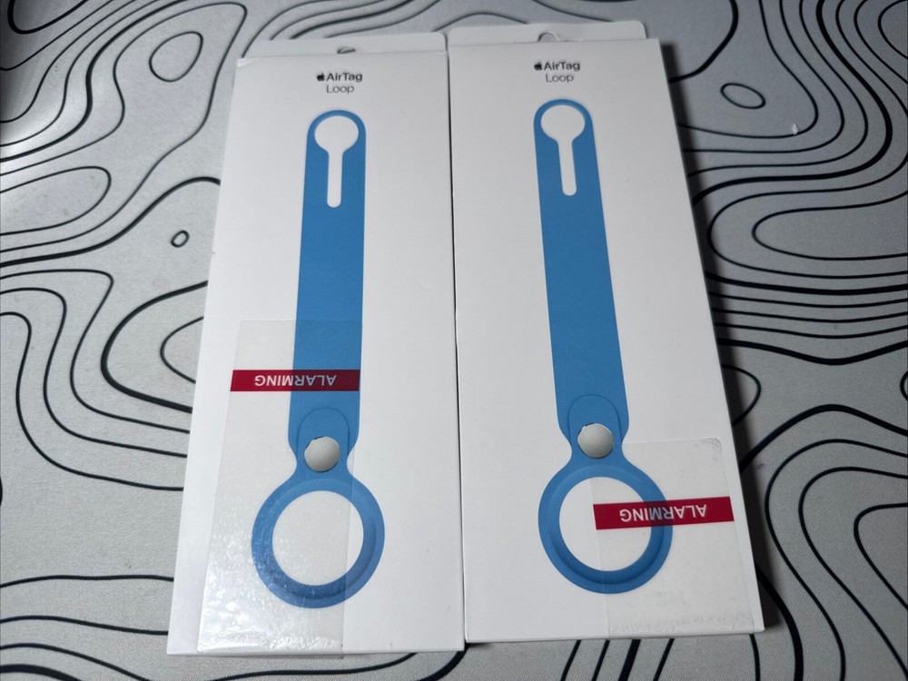 New Set of 2 Capri Blue Apple AirTag Loops for Stylish Security