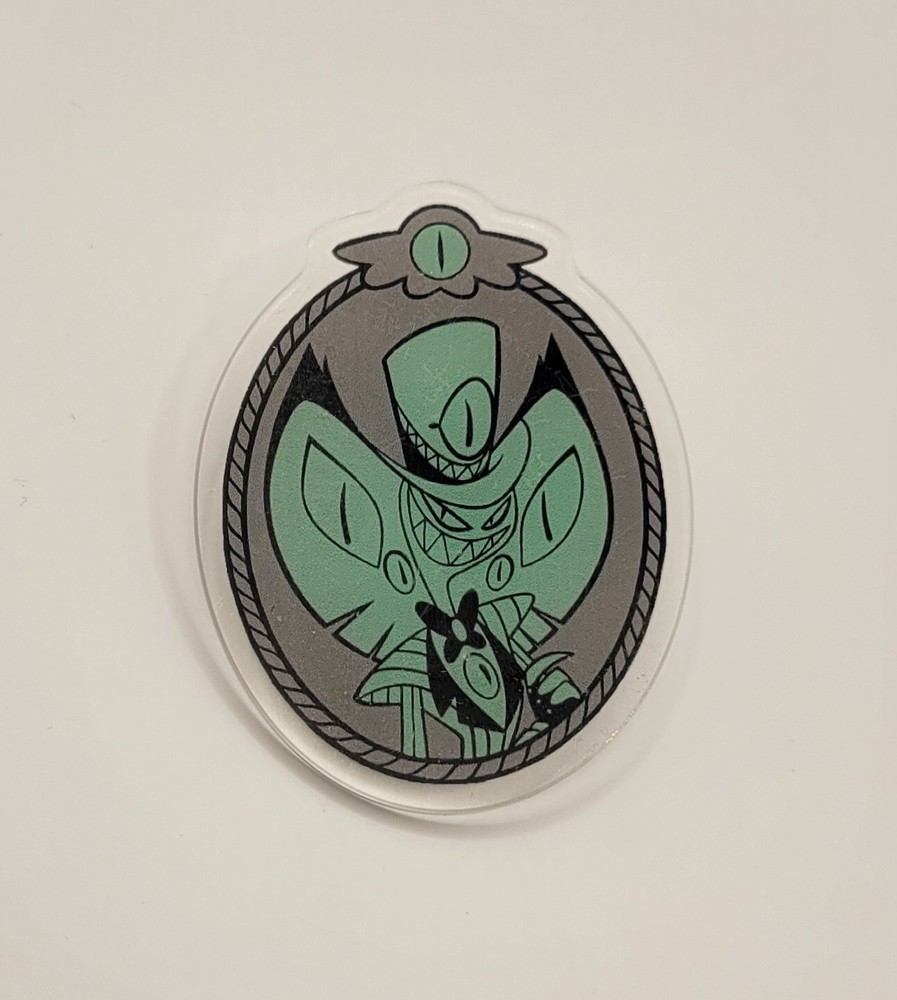 Fanmade Unofficial Hazbin Hotel Sir Pentious Portrait Acrylic Pin Vivziepop
