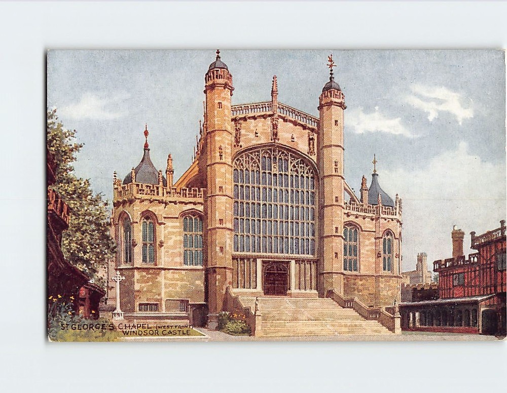 Postcard St. Georges Chapel Windsor Castle Windsor England