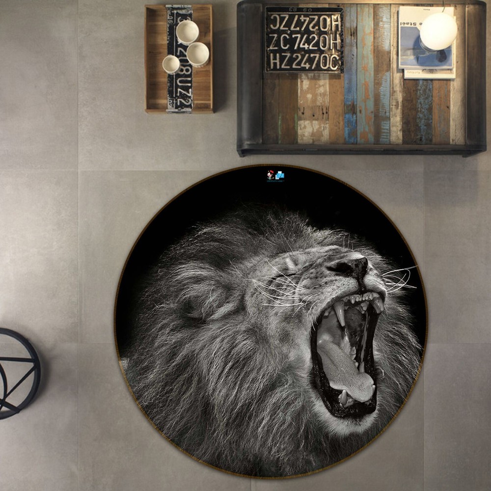 3D Animal Sleepy Lion NBC494777 Game Rug Mat Elegant Photo Carpet Mat Romy