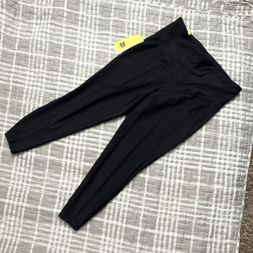 All In Motion Effortless Support Legging High Rise 7/8 Black XL Moisture Wicking