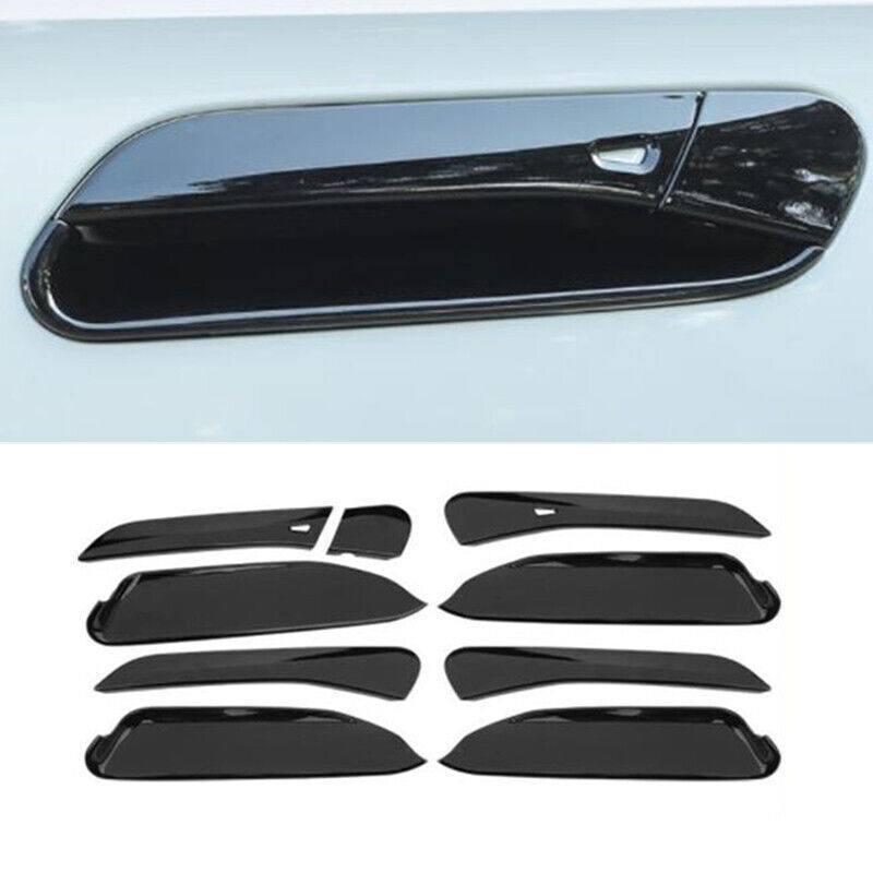 For Volkswagen ID.4 2021-24 Glossy Black Door Handle Cover&Door Handle Bowl Trim