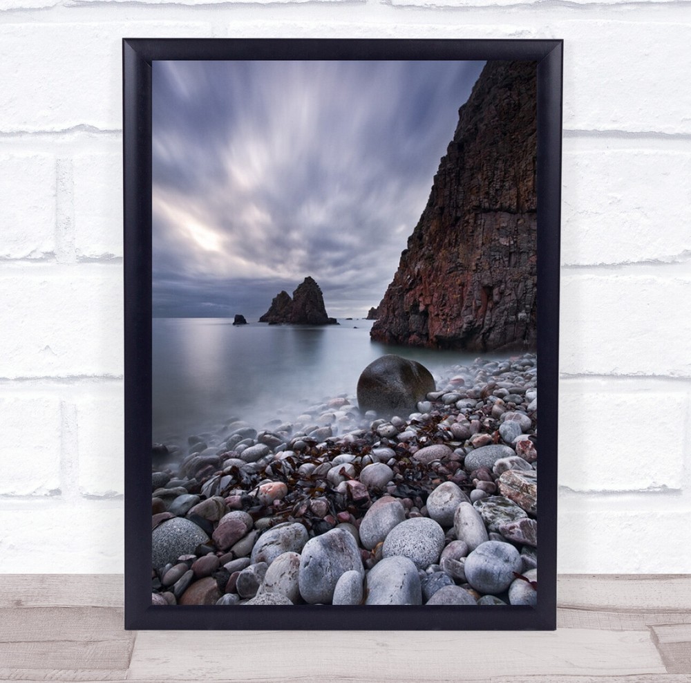 Sea Atlantic Coast In Memoriam rocks Wall Art Print