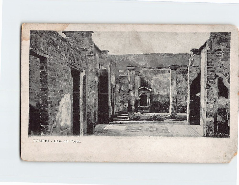 Postcard Casa del Poeta Tragico in Pompeii Italy