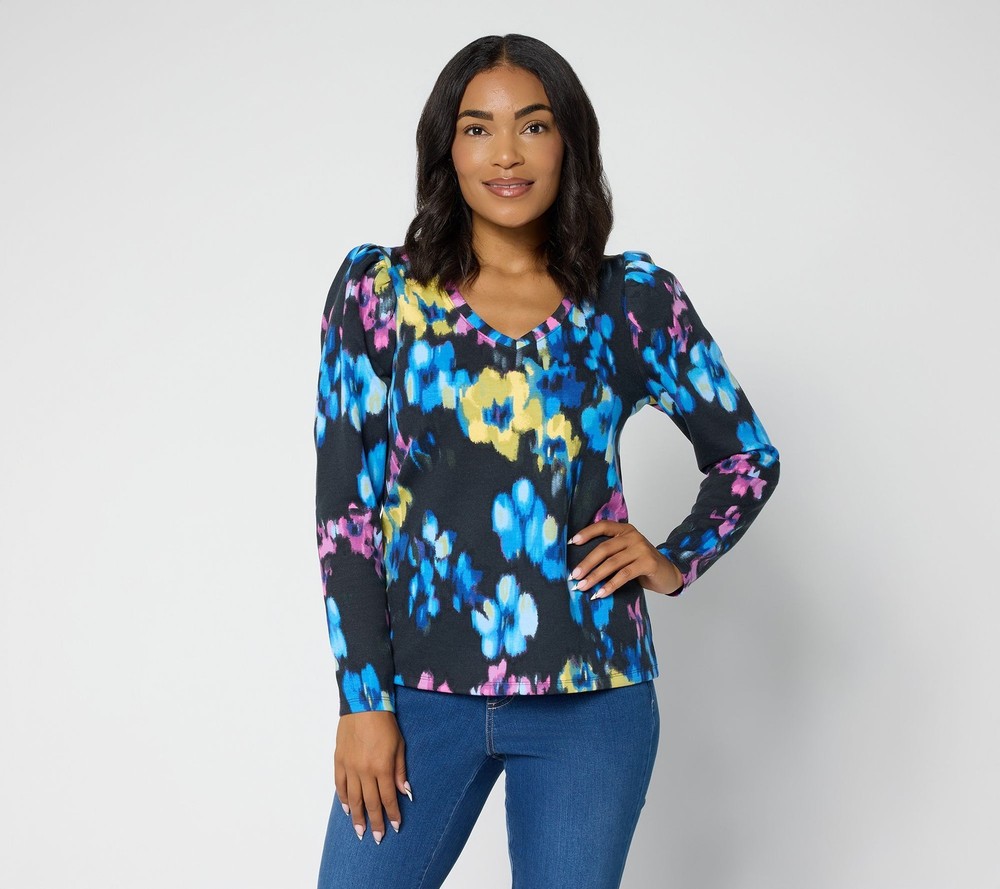 Mally Roncal Women's Top Sz M Make Your Selection: V-Neck Multi-colored A730852