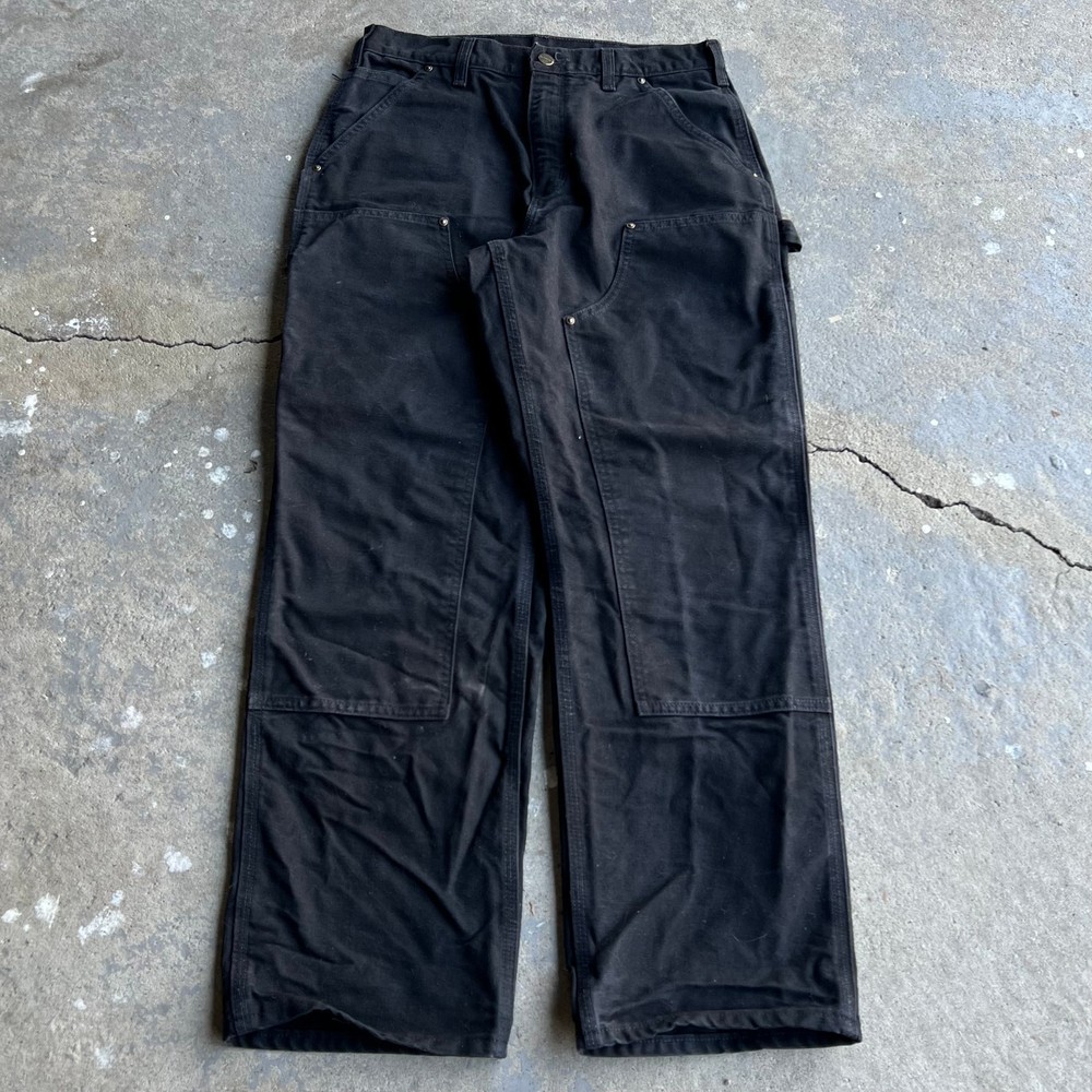 Vintage Carhartt Black Y2K Double Knee Carpenter Work Pants