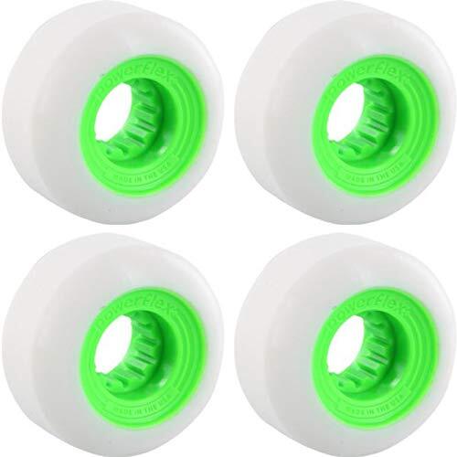 Powerflex Gumball White Lime Skateboard Wheels 60mm 83b Set of 4