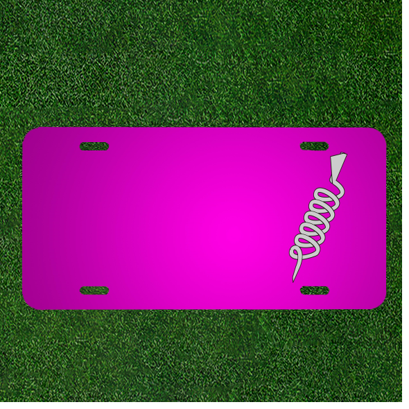 Custom Personalized Car License Plate With Add Names To Corkscrew Tool Spiral